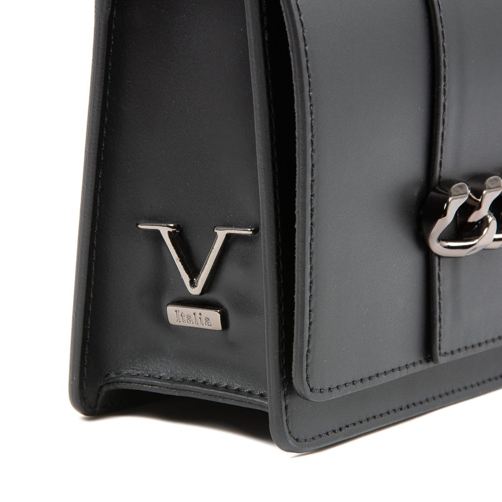 V 1969 Italia Borsa da donna nera DIADEMA