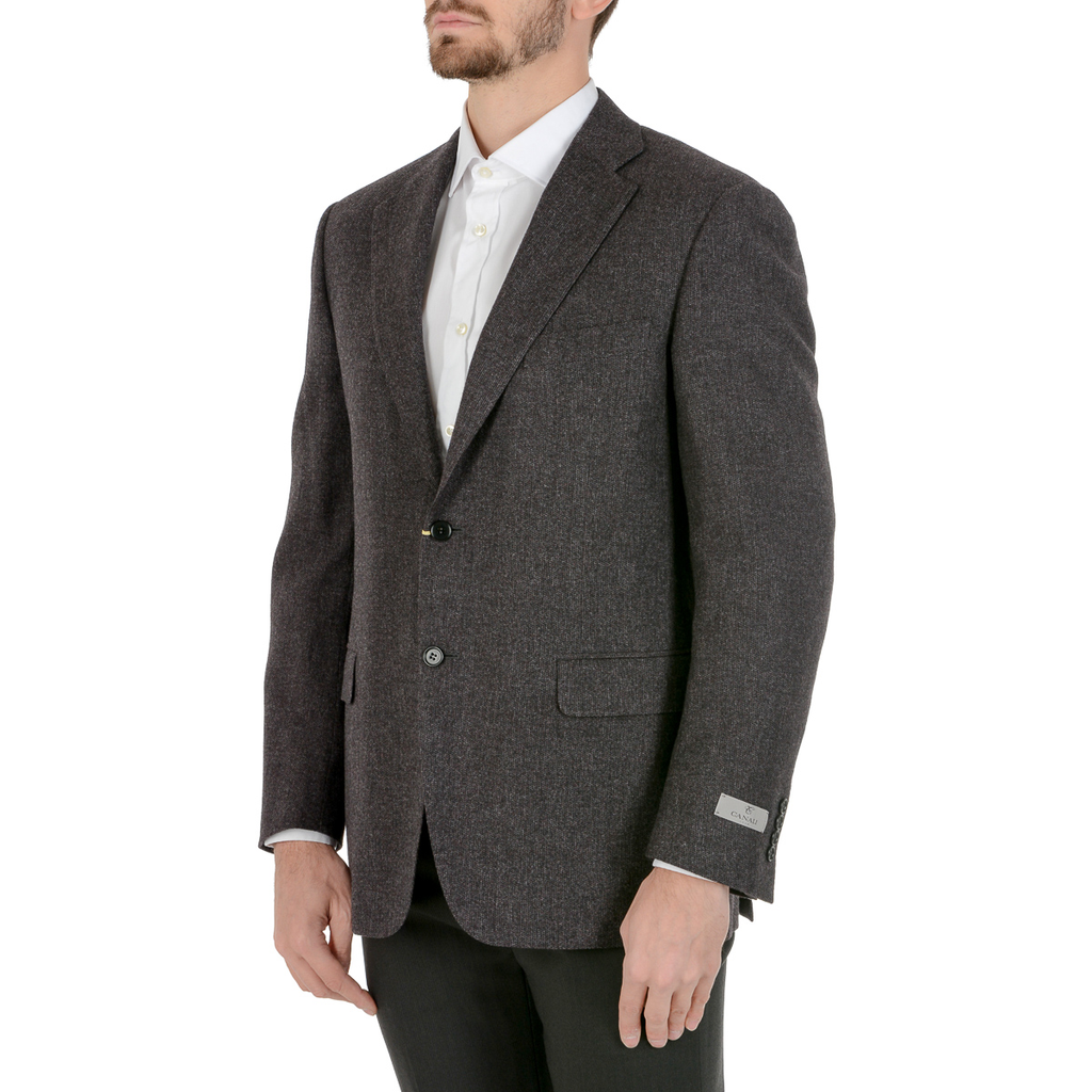 Giacca da uomo Canali maniche lunghe grigio scuro