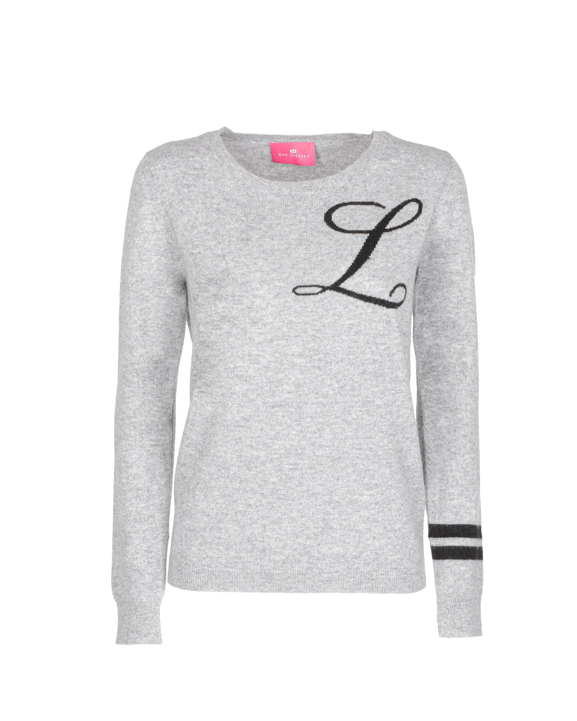 Maglione girocollo in cashmere - Grigio