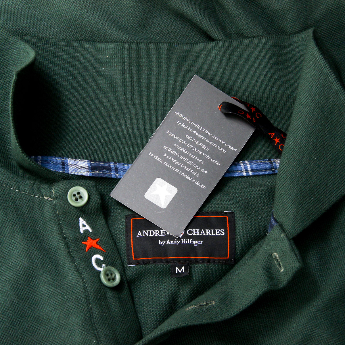 Andrew Charles Polo da uomo a maniche corte verde SEFU