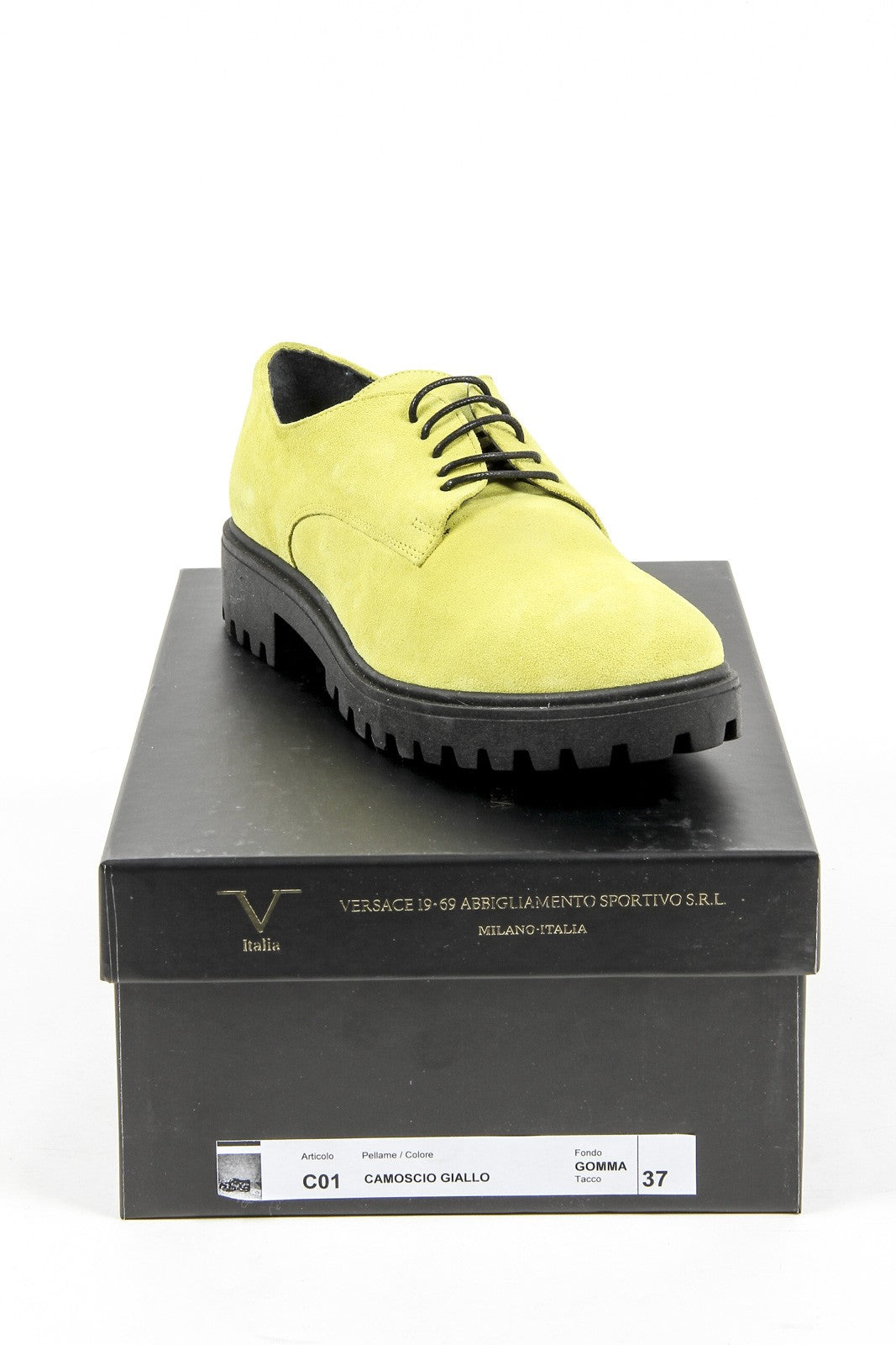 Scarpa stringata da donna V 1969 Italia C01 CAMOSCIO GIALLO