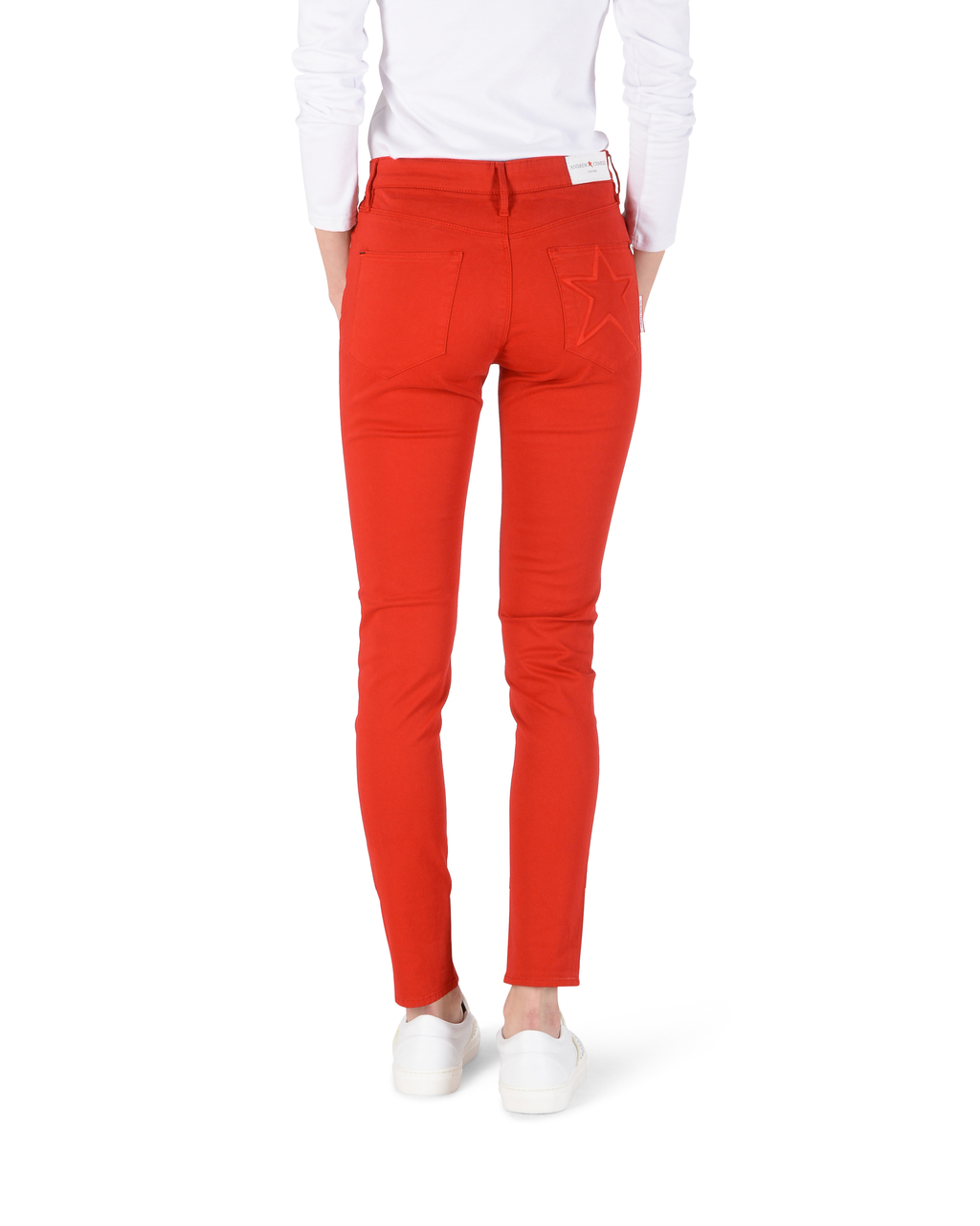 Pantaloni da donna Andrew Charles Slim Fit CLAIRE ROSSO
