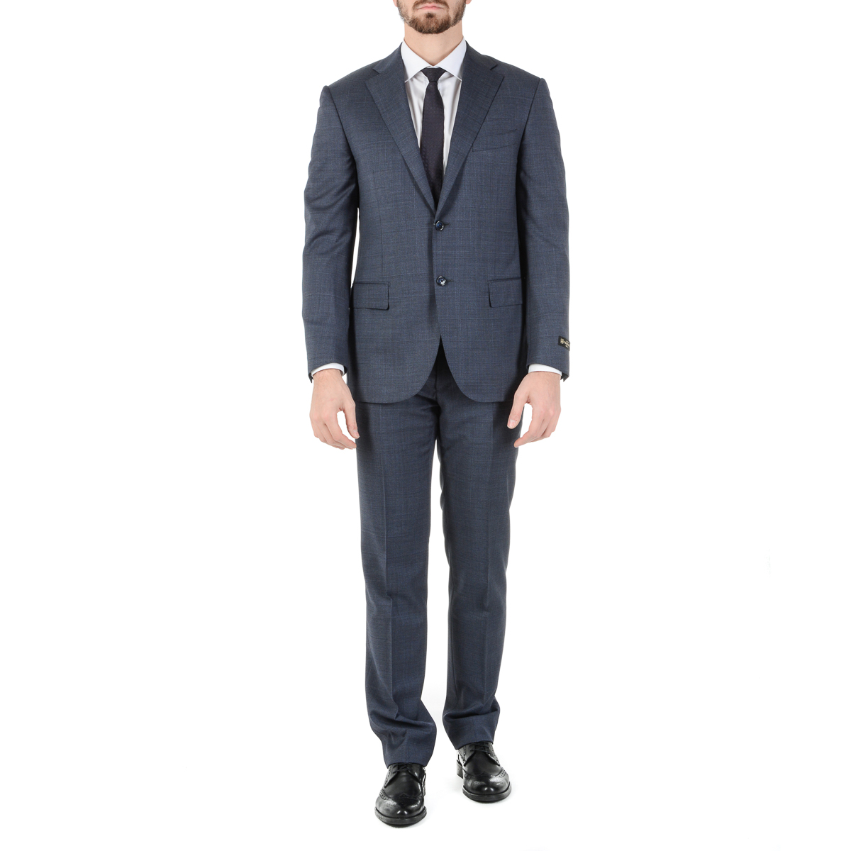 Abito da uomo Corneliani maniche lunghe blu scuro Super 130's