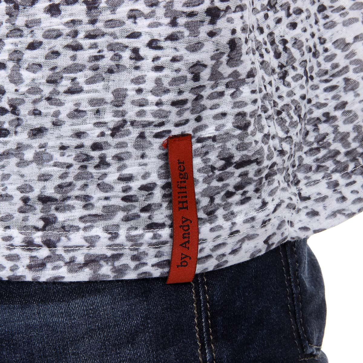 Andrew Charles T-shirt da uomo a maniche corte con scollo rotondo, bianca LEVI