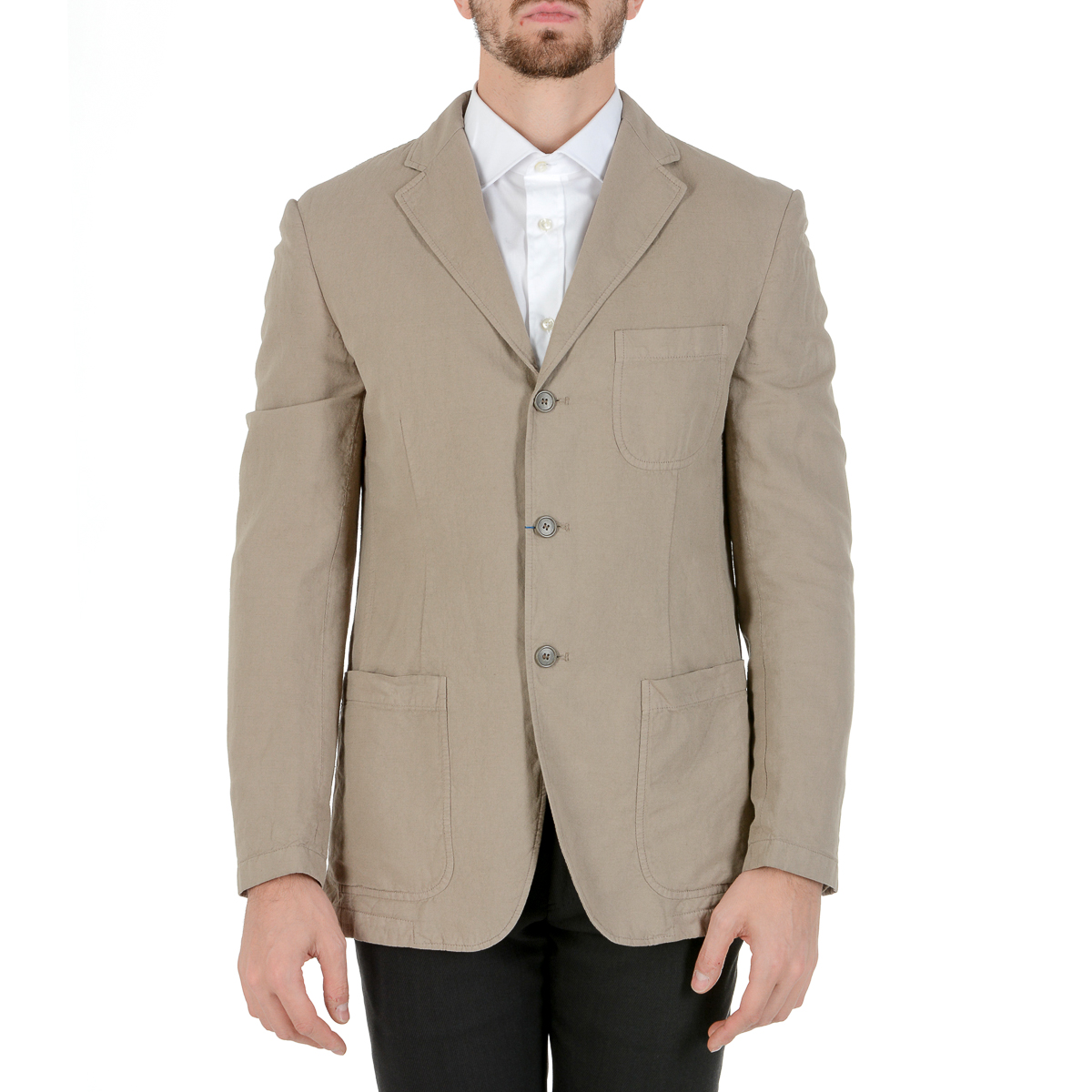 Giacca da uomo Faconnable a maniche lunghe beige COLIN