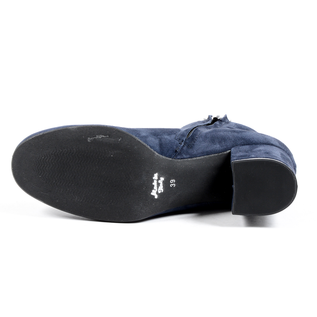V 1969 Italia Stivaletto con tacco da donna blu MAD