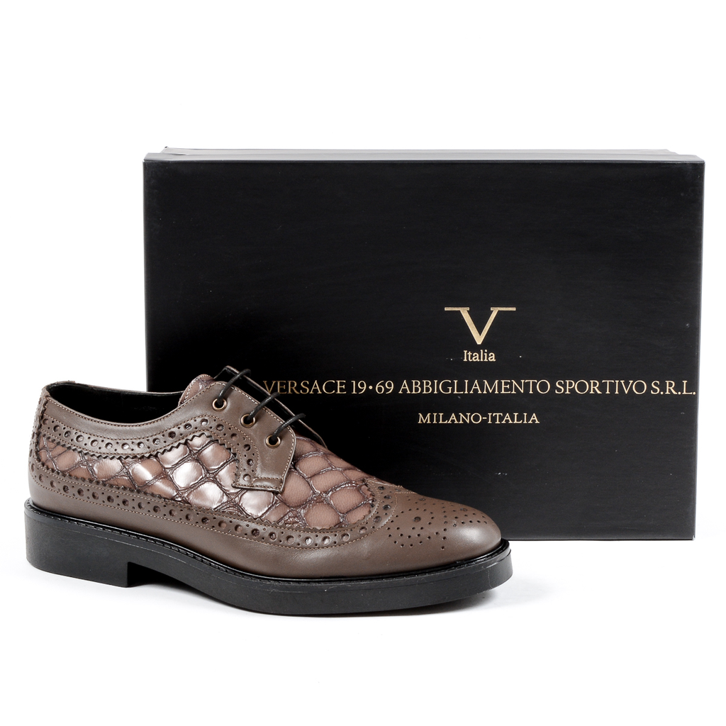 V 1969 Italia Womens Brogue Shoe Taupe TRENTO