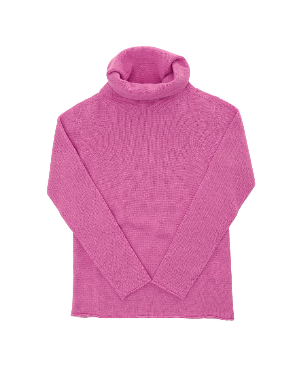 Maglione a collo alto da donna in cashmere Crown of Edinburgh COE 0018 FUSHIA
