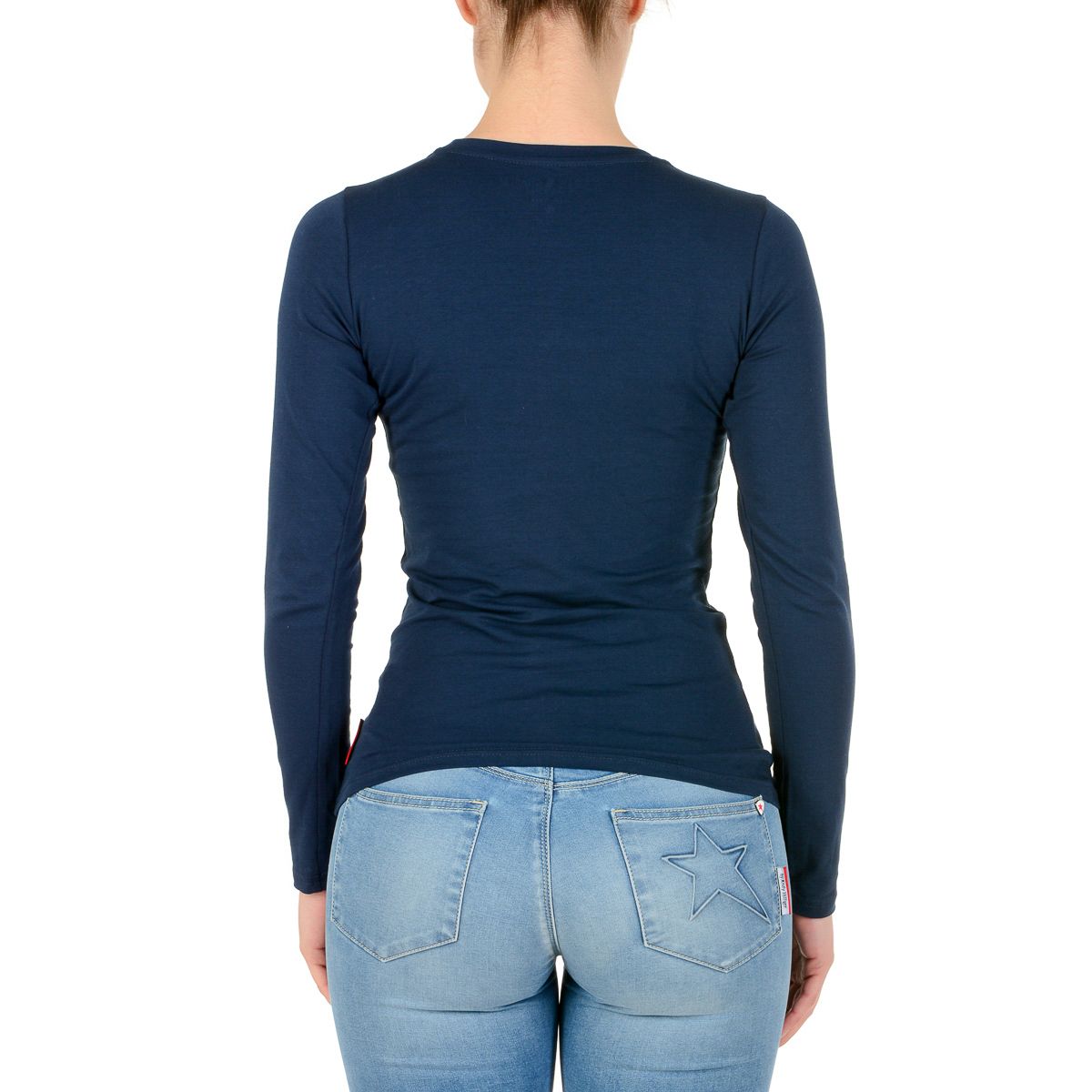 Andrew Charles By Andy Hilfiger T-shirt da donna LS TS602 031002 PHENIX NAVY S8