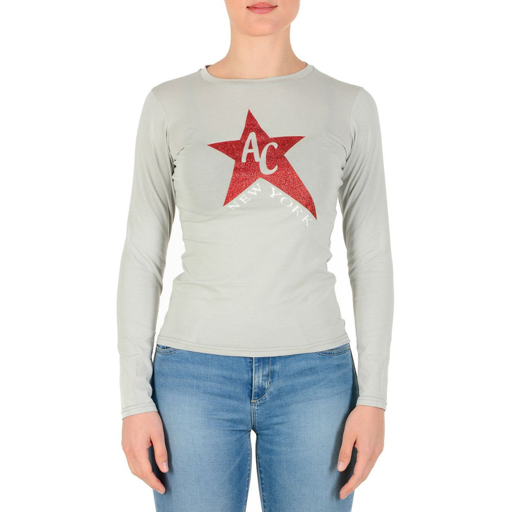 Andrew Charles By Andy Hilfiger T-shirt da donna LS TS602 031002 PHENIX GRIGIO CHIARO S8
