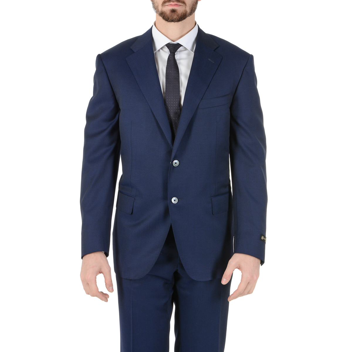 Abito da uomo Corneliani maniche lunghe blu Super 110's