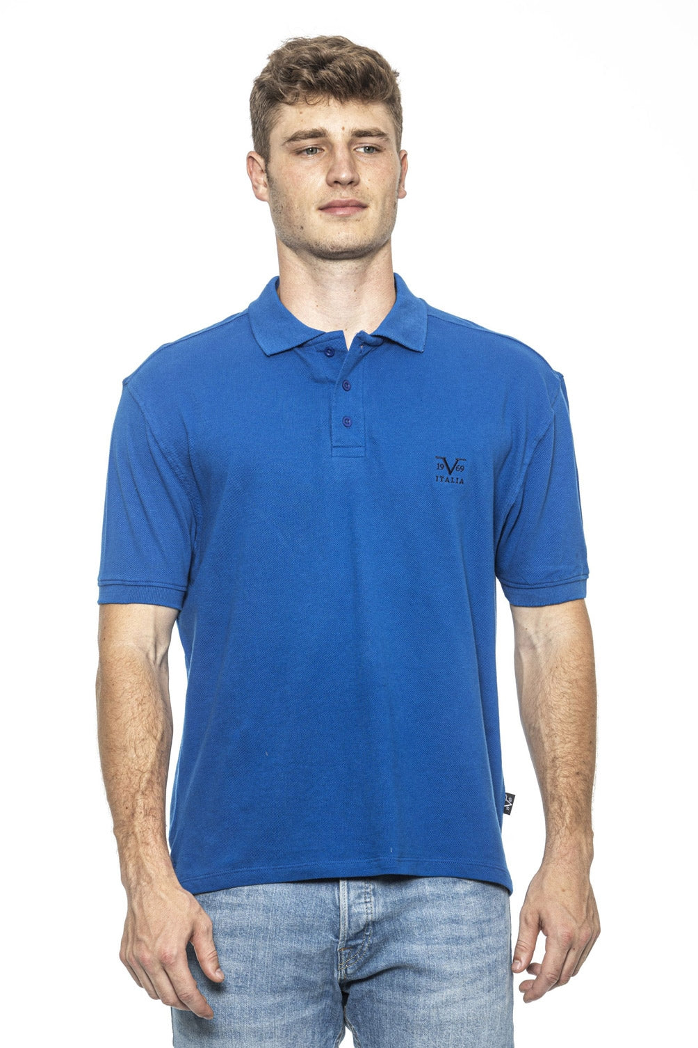 Polo Uomo 19V69 Italia Blu RICAMO ROYAL BLUE