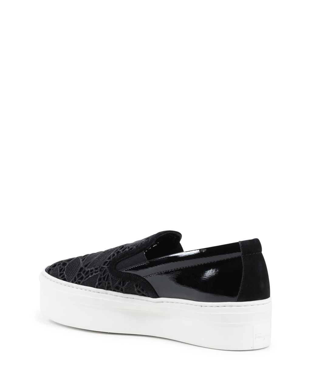 Salvatore Ferragamo Donna Slip On Sneaker Nero PACAU LACE