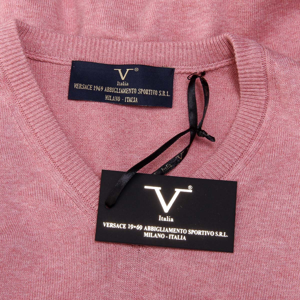 V 1969 Italia Maglione da uomo a maniche lunghe con scollo a V