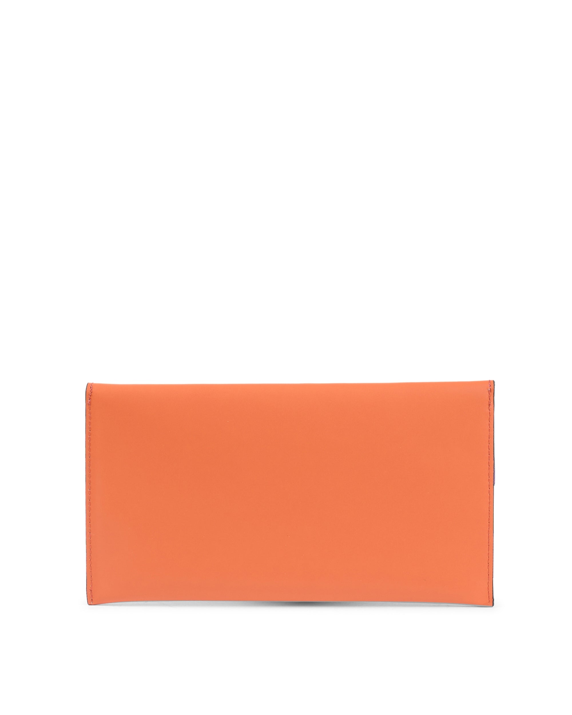 Pochette in pelle arancione