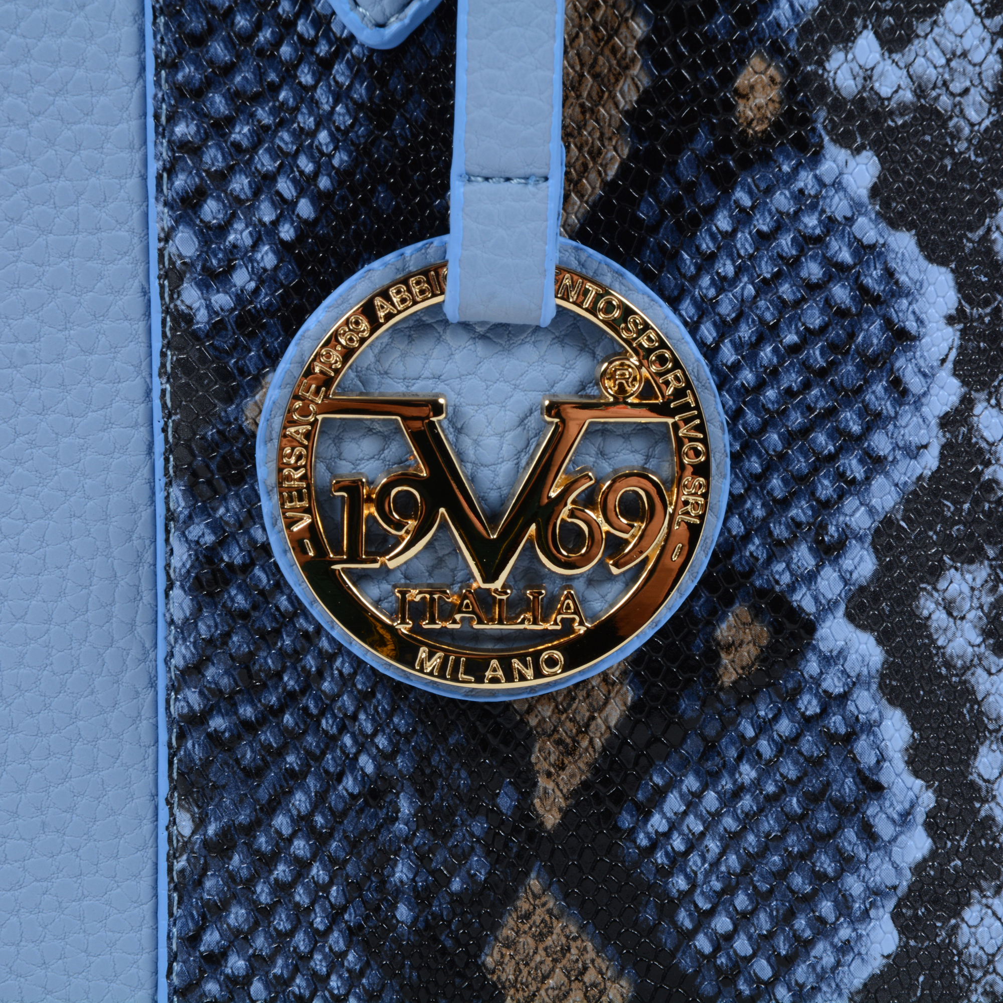 19V69 Italia Borsa da donna Azzurro 8006 PYTHON AZZURRO CHIARO