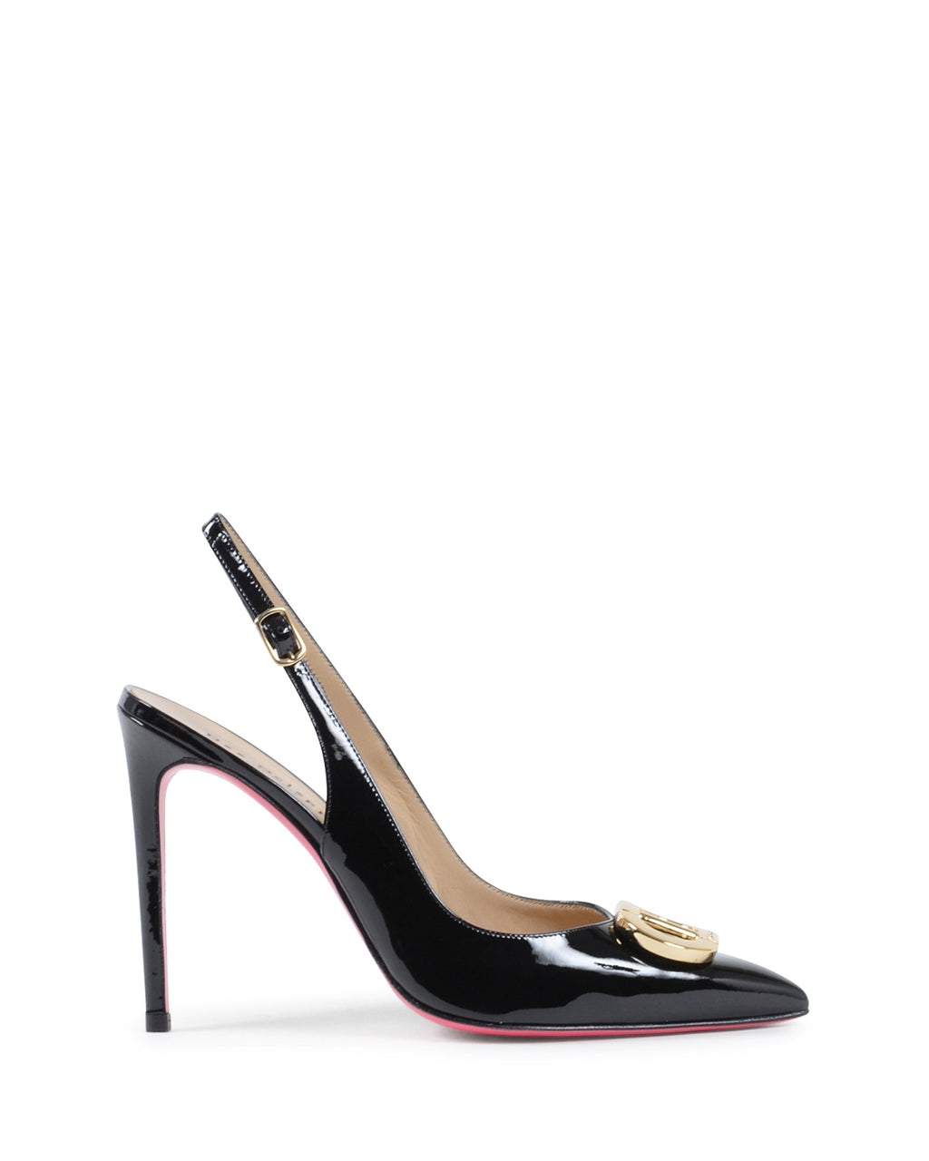 Slinky Logo Slingback - Vernice nera