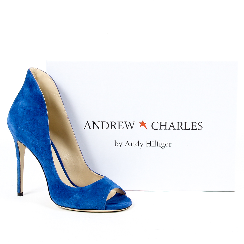 Andrew Charles - Décolleté da donna con punta aperta, blu DAFNE