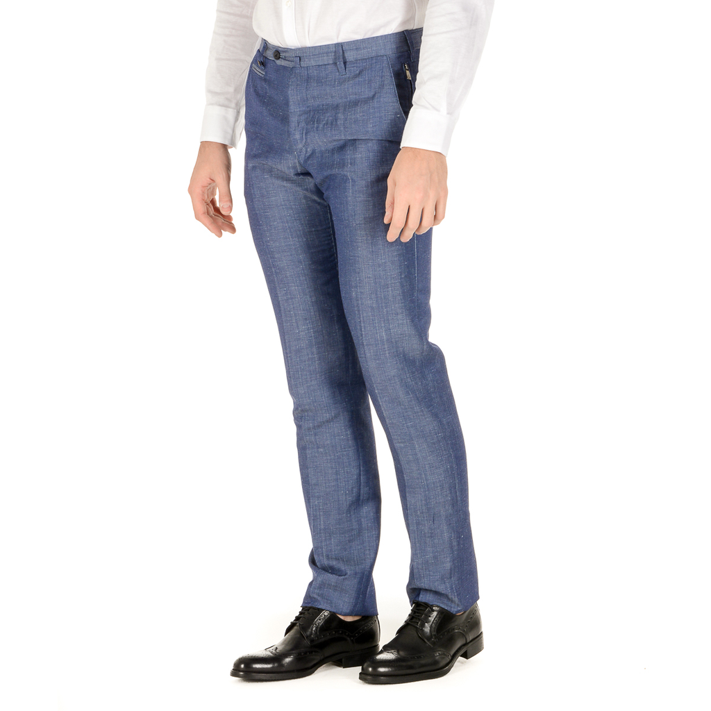 Corneliani Pantaloni Uomo Azzurro
