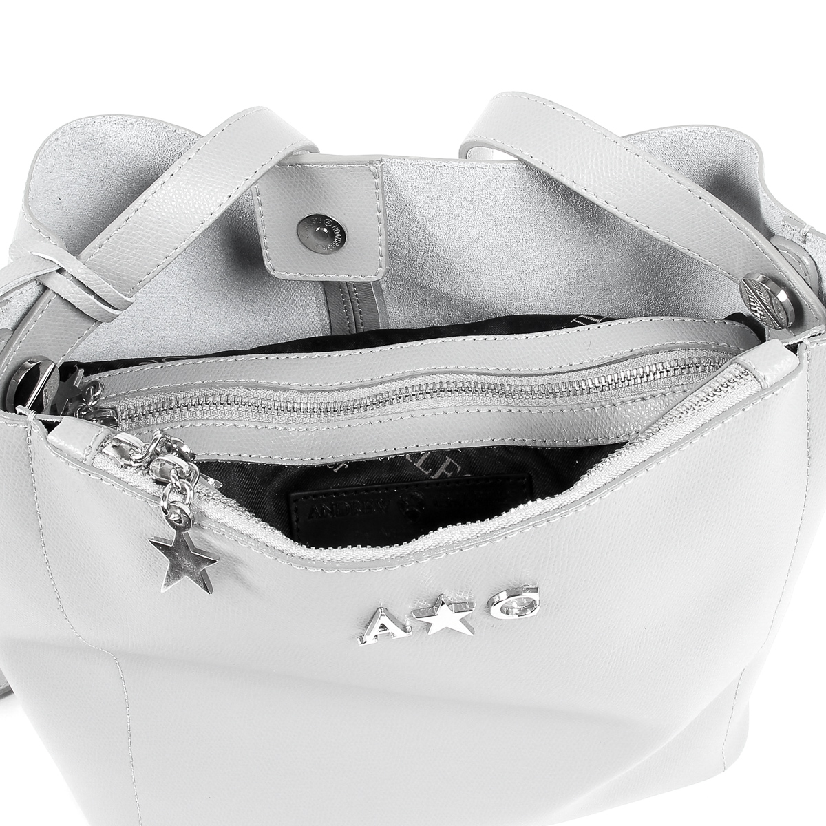 Borsa a mano da donna Andrew Charles grigia KYLA