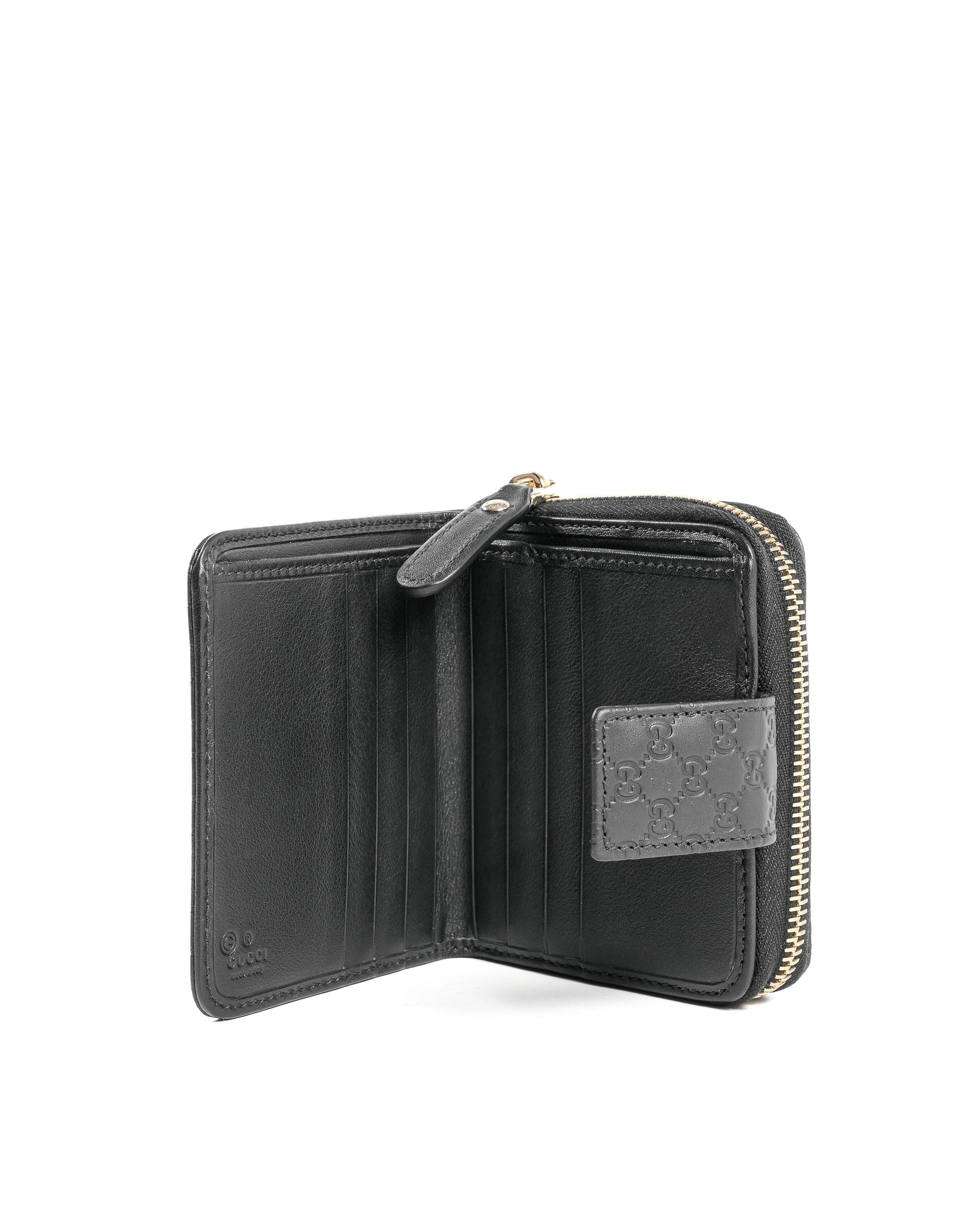 Portafoglio Gucci Guccissima piccolo in pelle con cerniera 449395 BMJ1G 1000