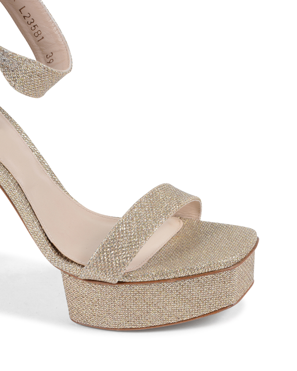 Stuart Weitzman Sandalo con cinturino alla caviglia da donna Platinum BACKUPPLAT