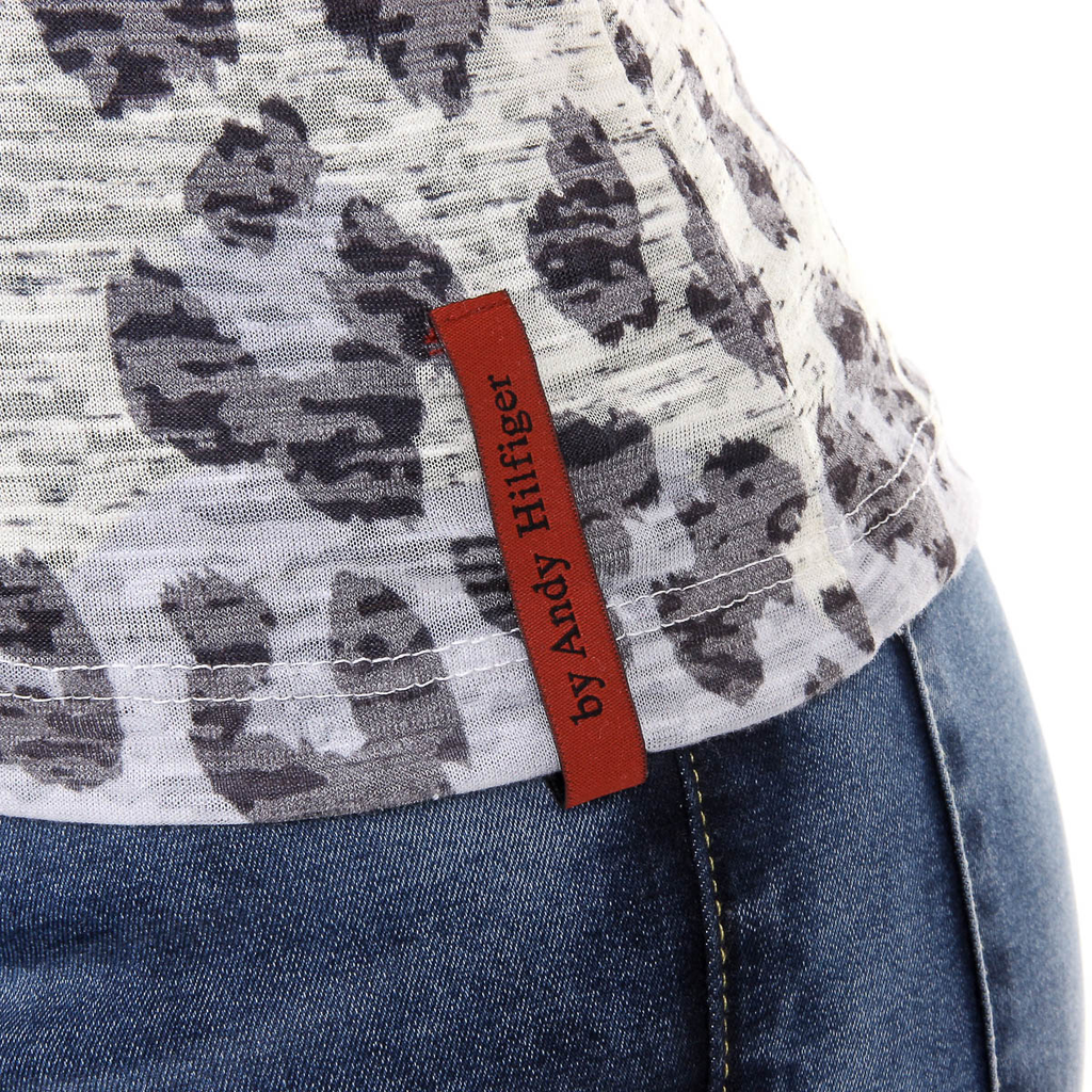 Andrew Charles T-shirt da donna a maniche corte con scollo tondo gialla MAYA