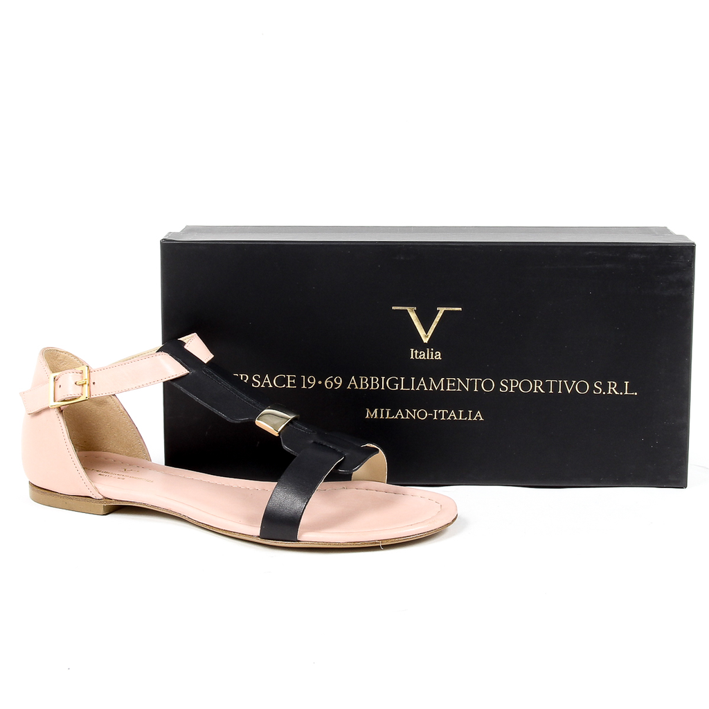 V 1969 Italia Sandalo piatto da donna rosa ELISA