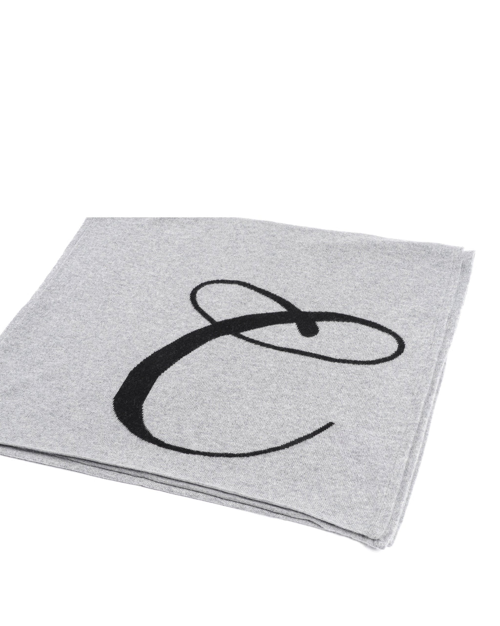 Sciarpa in cashmere con monogramma - Grigio