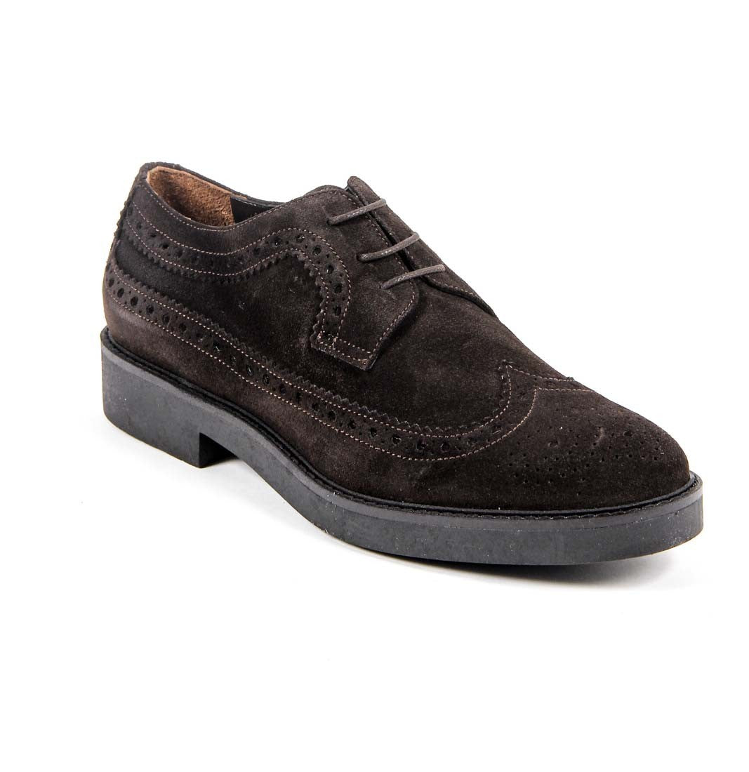 V 1969 Italia Scarpa Brogue Donna B1670 VELOUR T. MORO