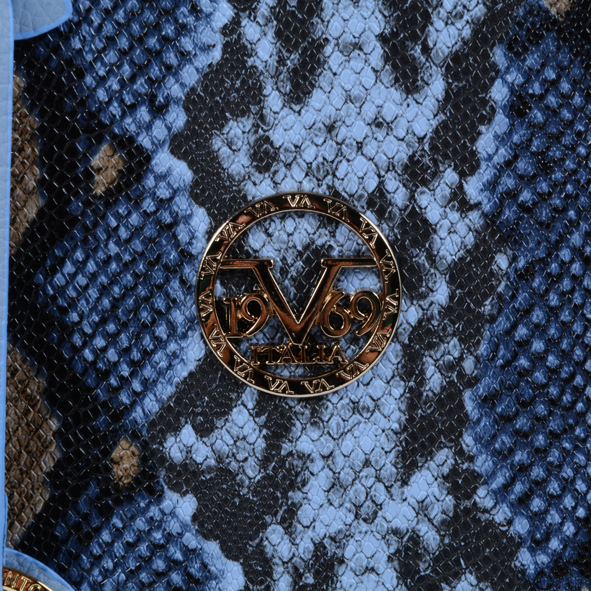 19V69 Italia Borsa da donna Azzurro 8006 PYTHON AZZURRO CHIARO