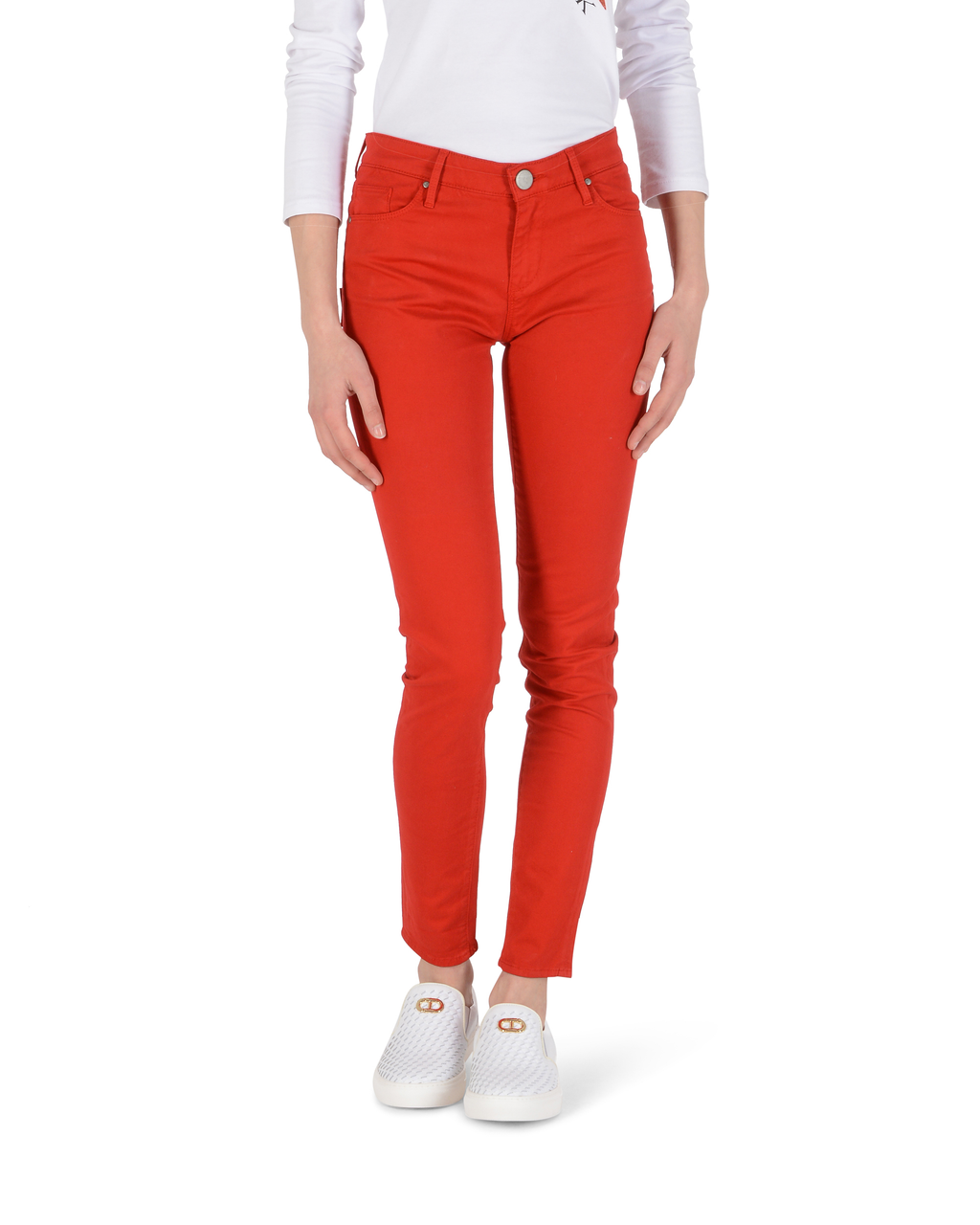 Pantaloni da donna Andrew Charles Slim Fit CLAIRE ROSSO