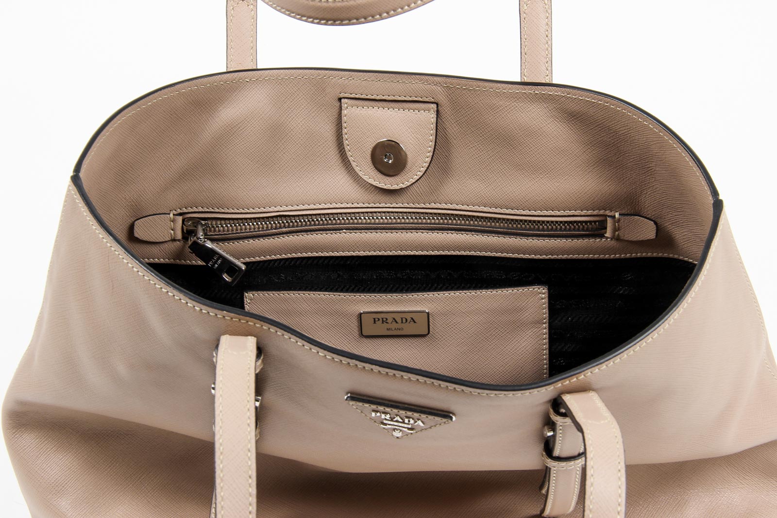 Borsa a mano morbida Prada Ladies 1BG133 Saffiano