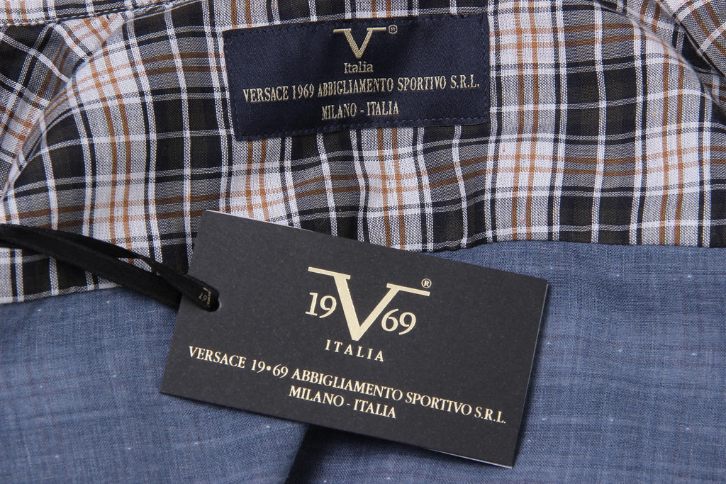V 1969 Italia Camicia da uomo Modern Classic Fit 377 VAR. 201
