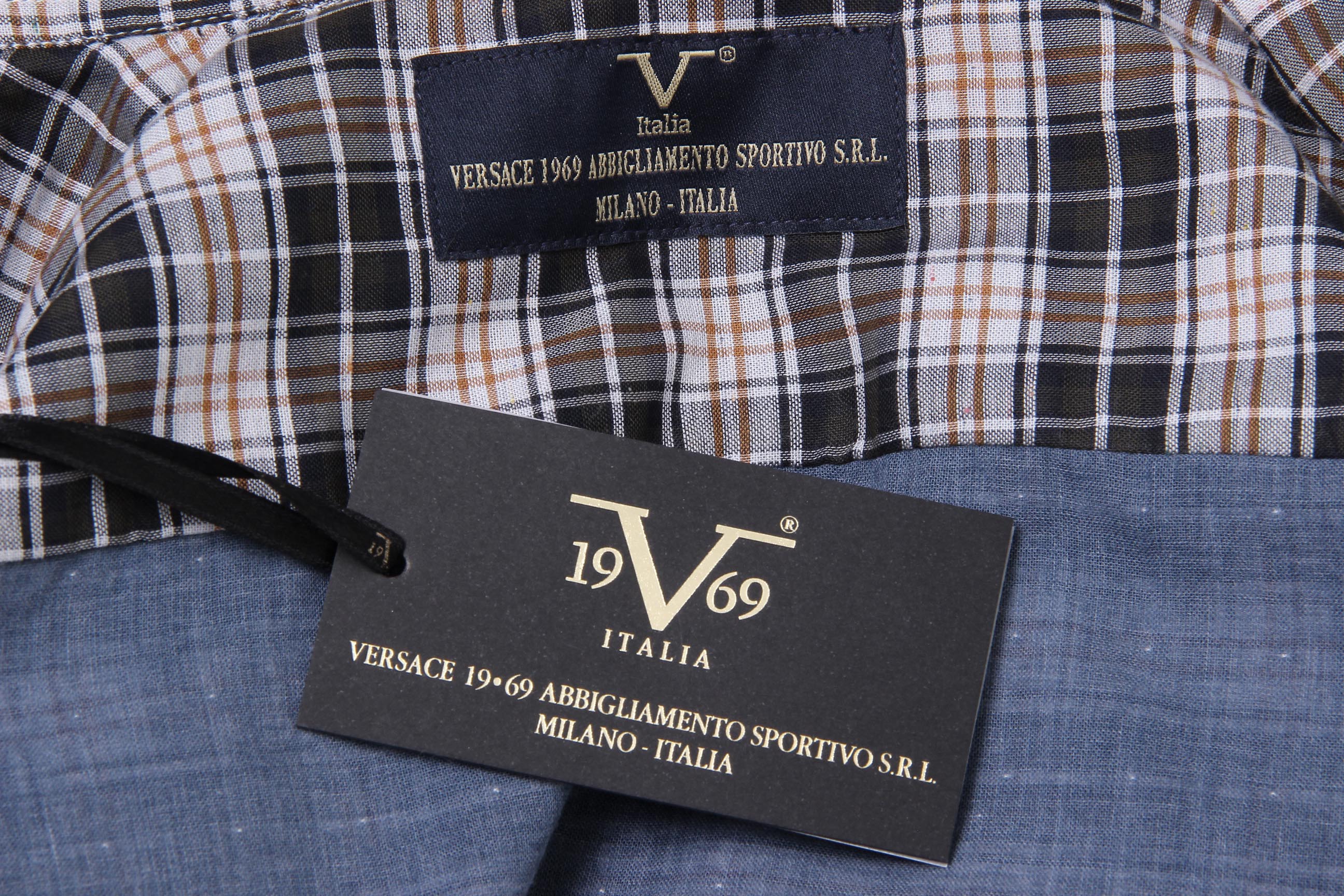 V 1969 Italia Camicia da uomo Modern Classic Fit 377 VAR. 201