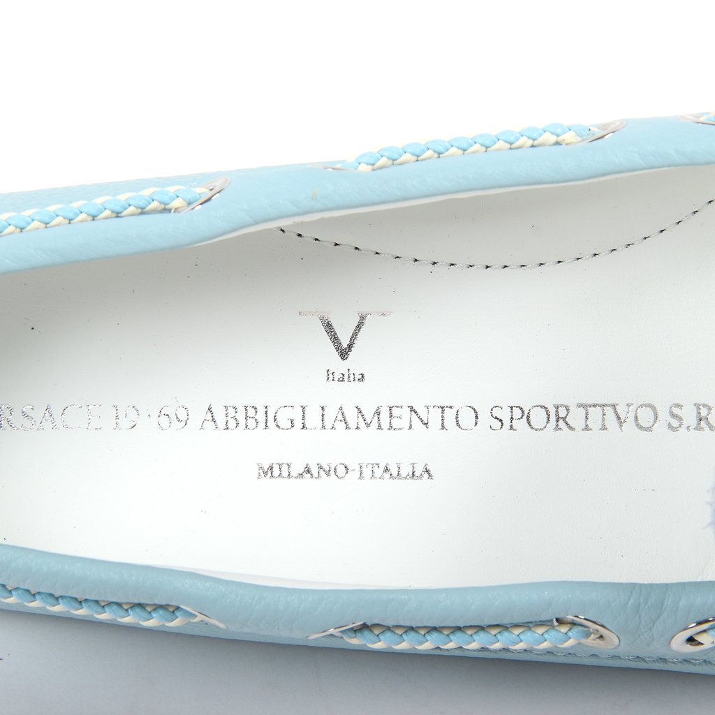 V 1969 Italia Mocassino da donna azzurro EMILIA