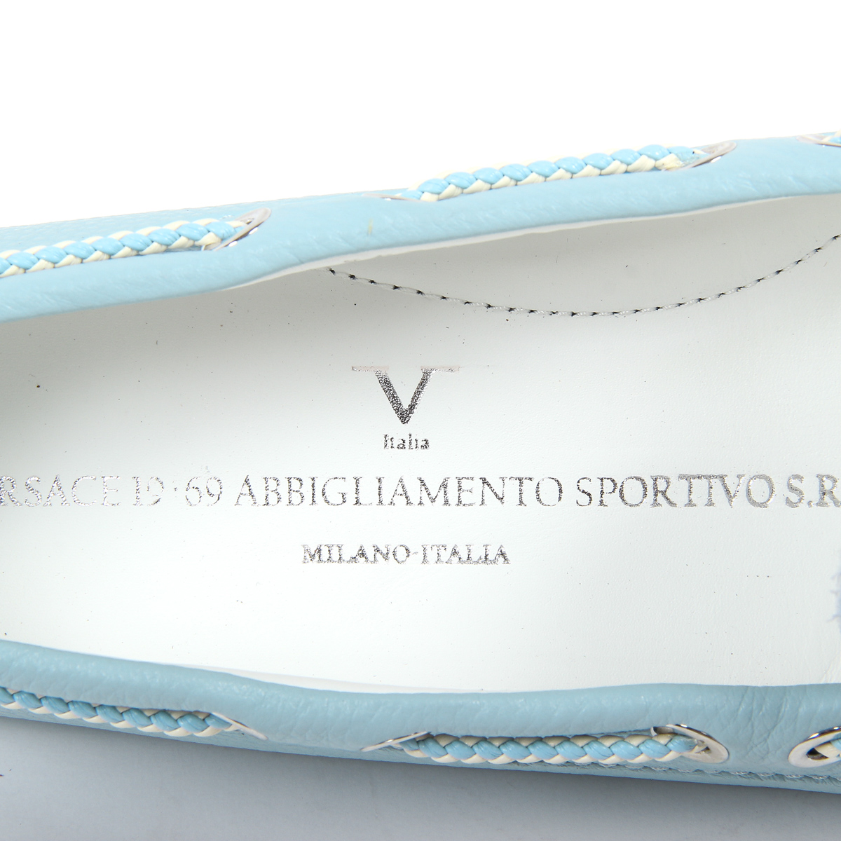 V 1969 Italia Mocassino da donna azzurro EMILIA