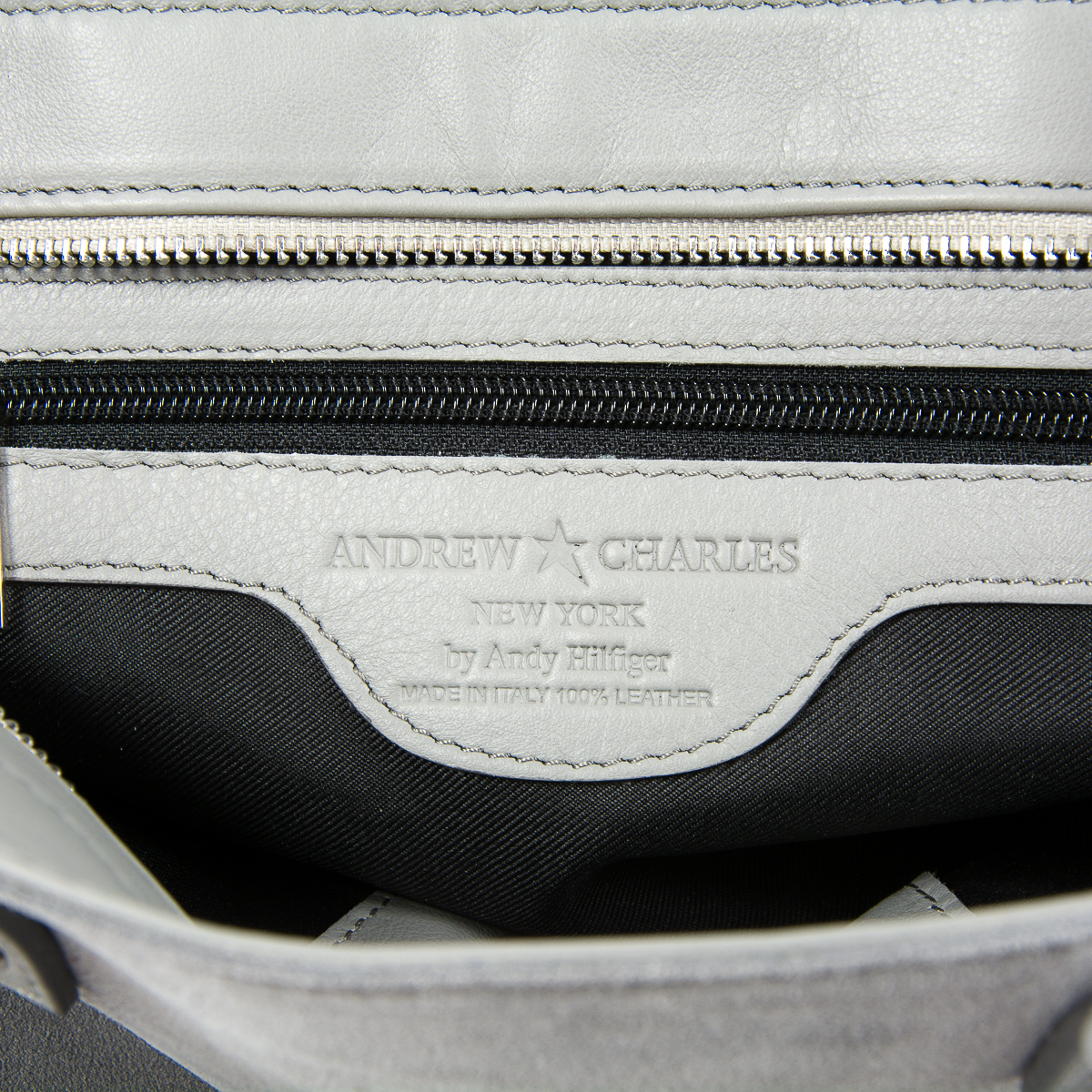 Borsa a mano da donna Andrew Charles grigia JENNER