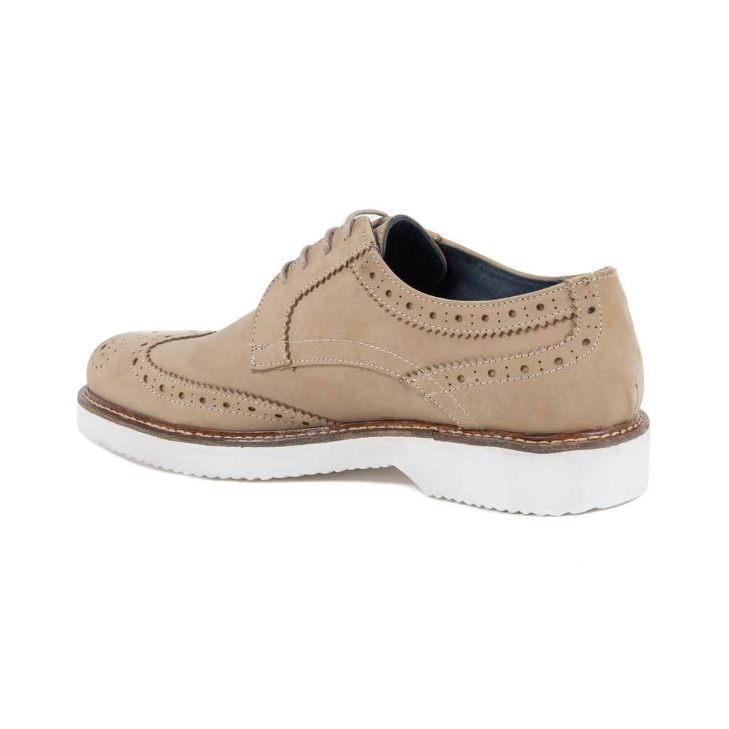 Scarpe Brogue Uomo V 1969 Italia Tortora HARRY 5141 NABUK VAR 1