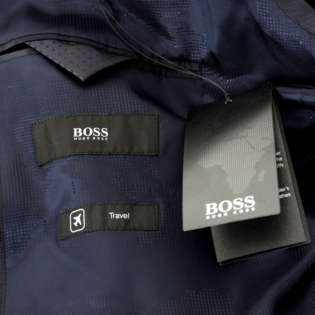 Giacca da uomo Hugo Boss a maniche lunghe blu scuro JET