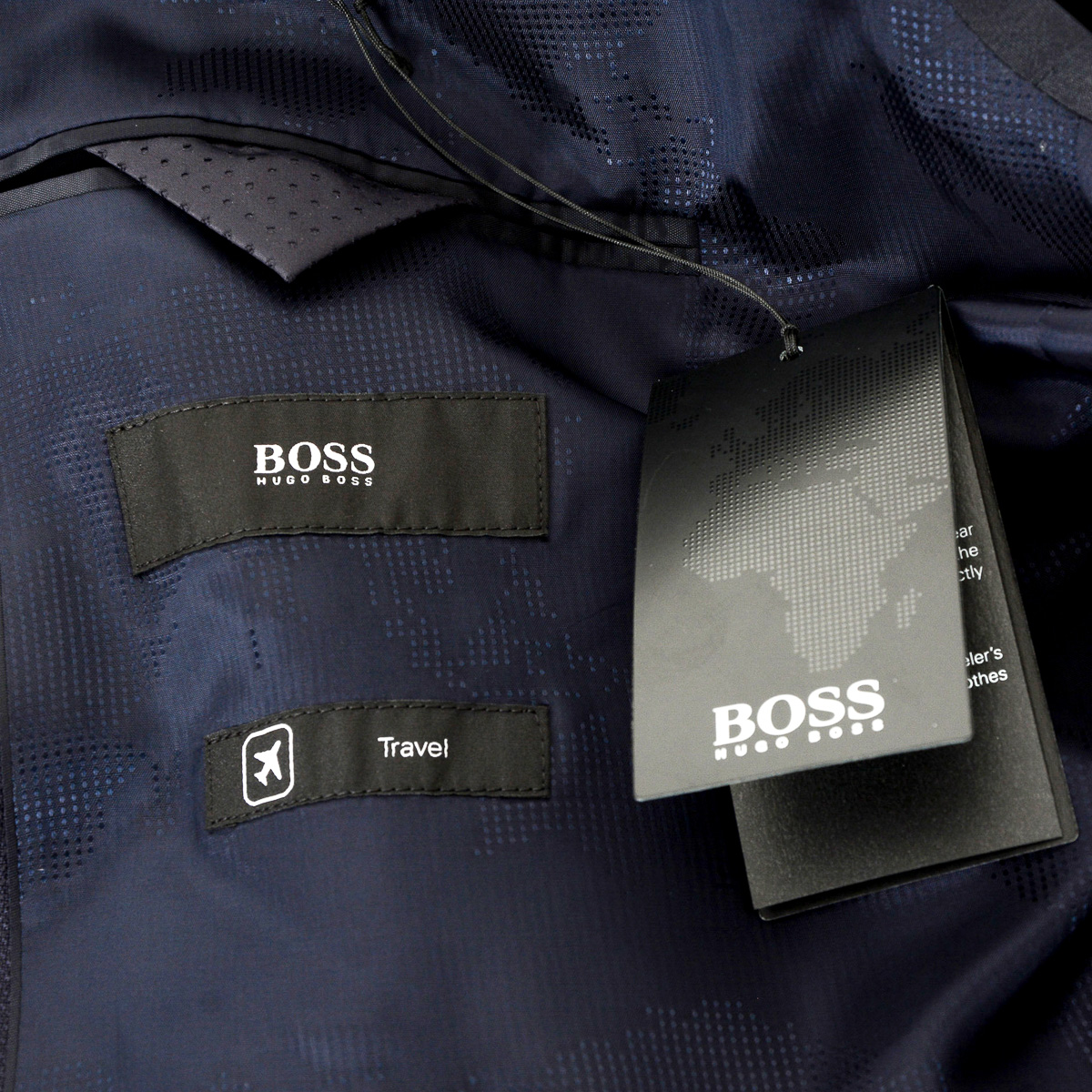 Giacca da uomo Hugo Boss a maniche lunghe blu scuro JET