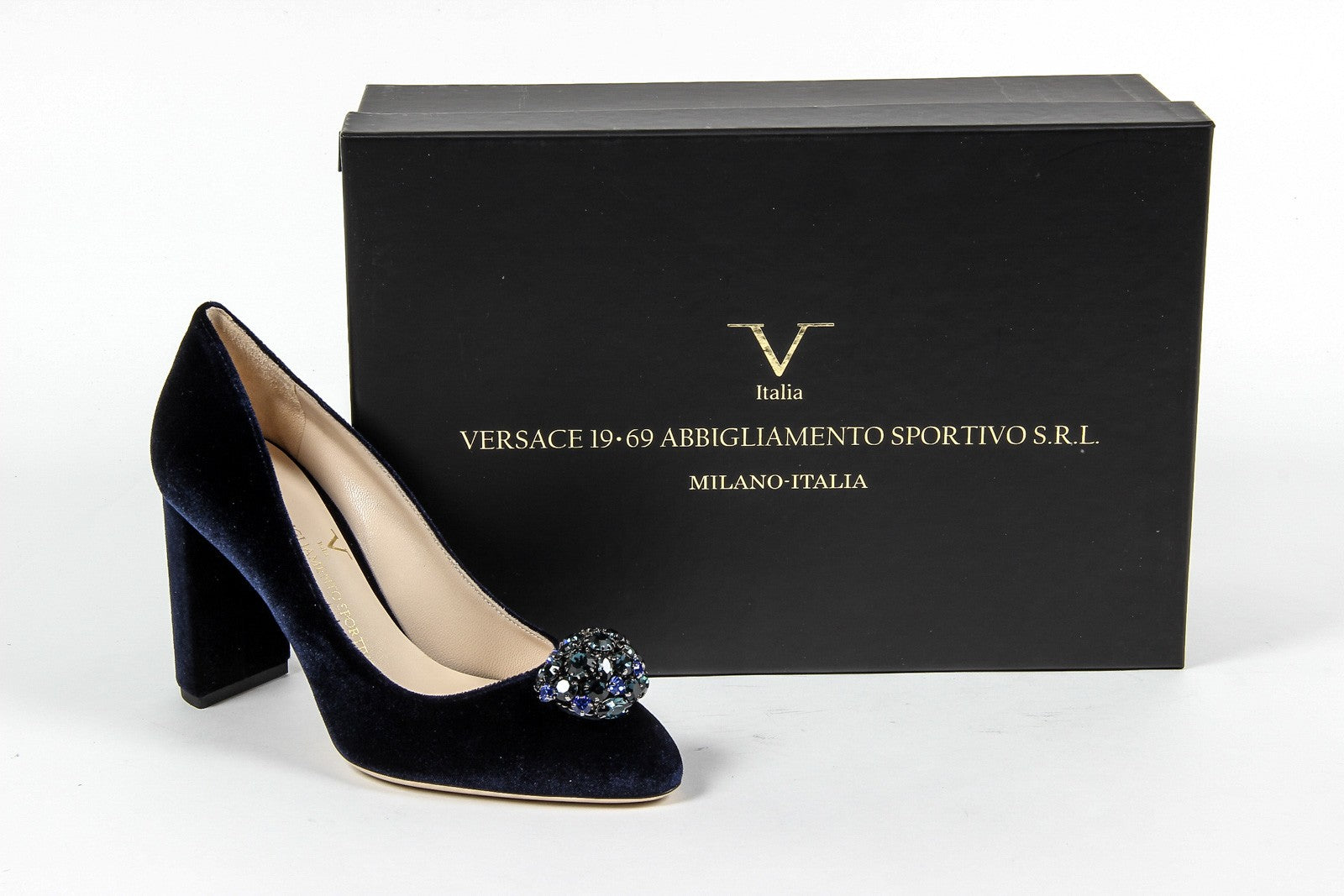 Décolleté da donna V 1969 Italia 3102045 VELLUTO BLU ROYAL