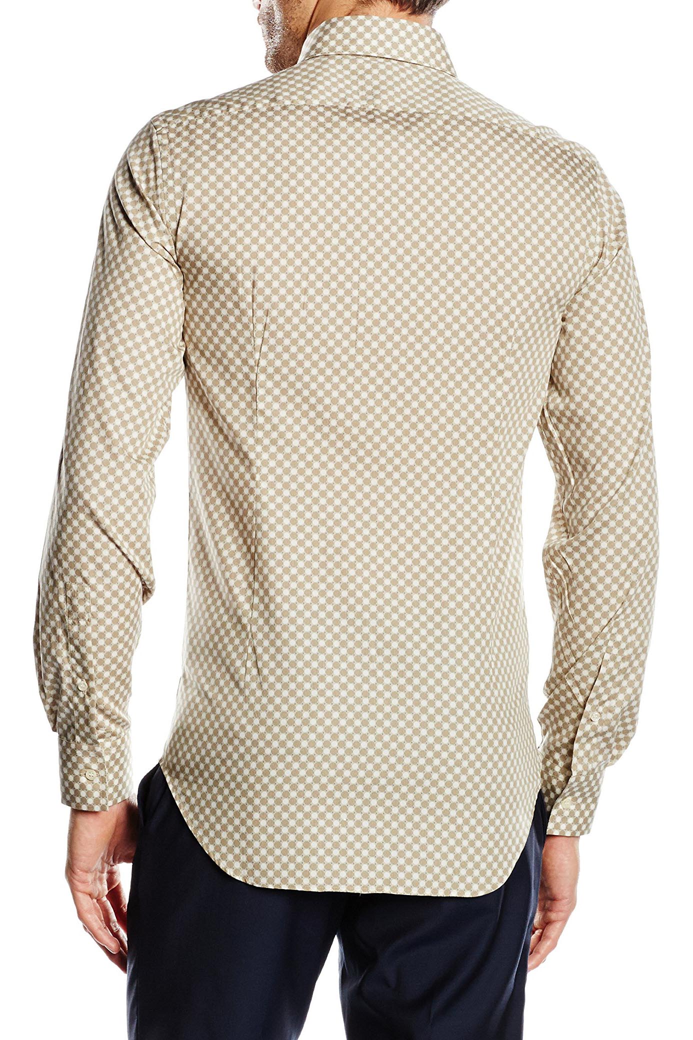 Camicia da uomo slim fit con bottoni e collo alto V 1969 Italia SBD30