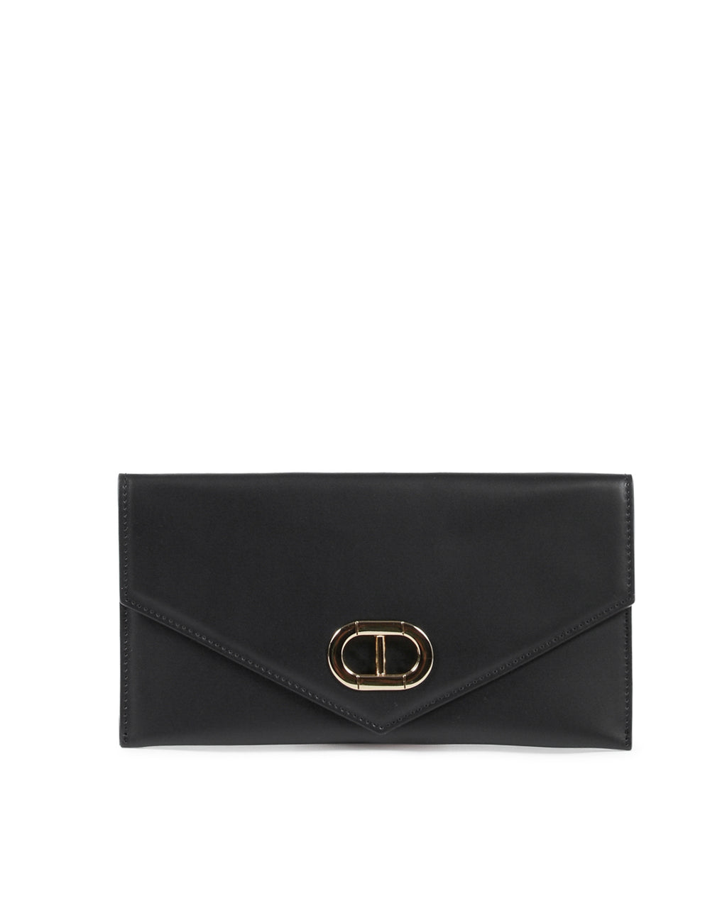 Pochette in pelle nera