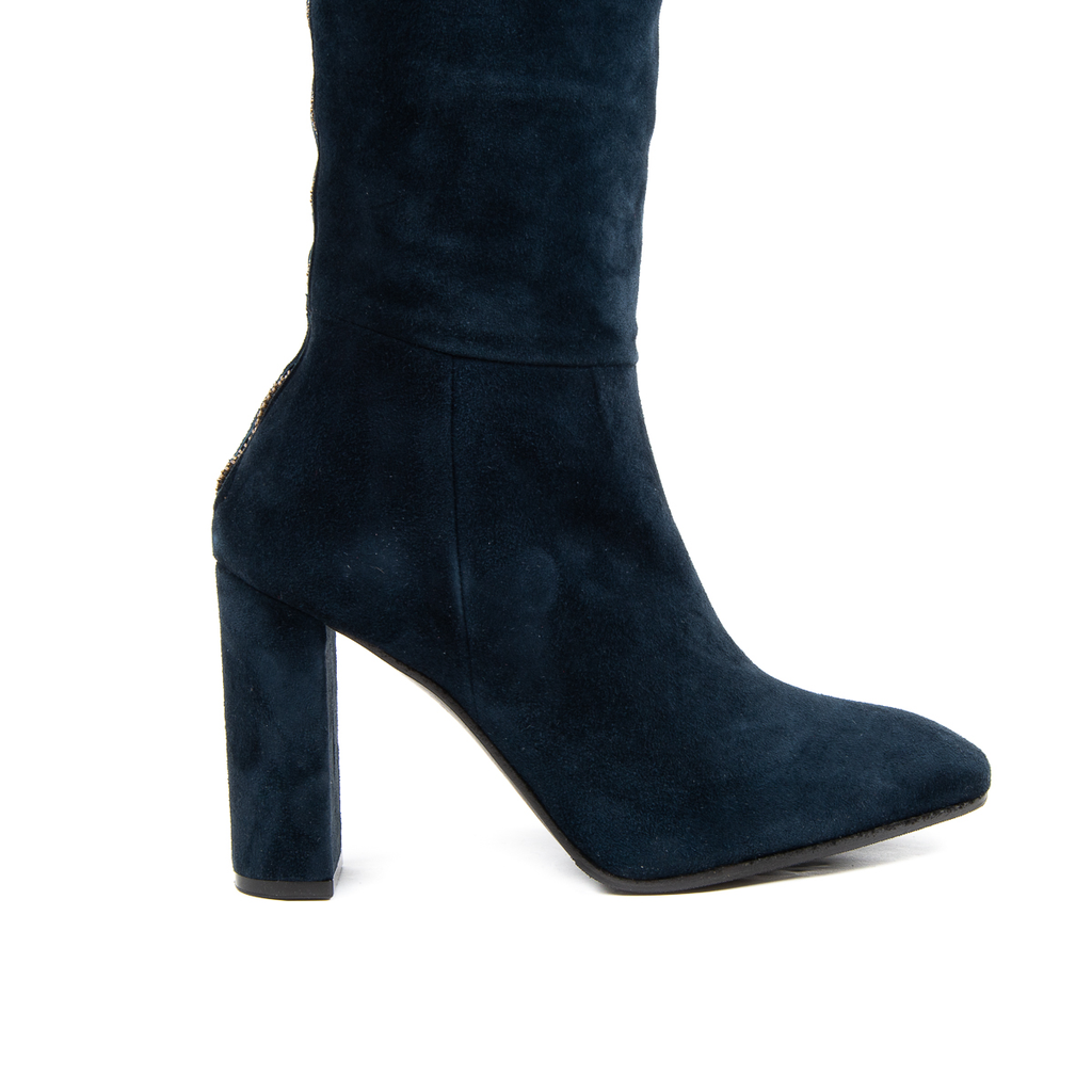 V 1969 Italia Stivale alto da donna blu scuro YARA