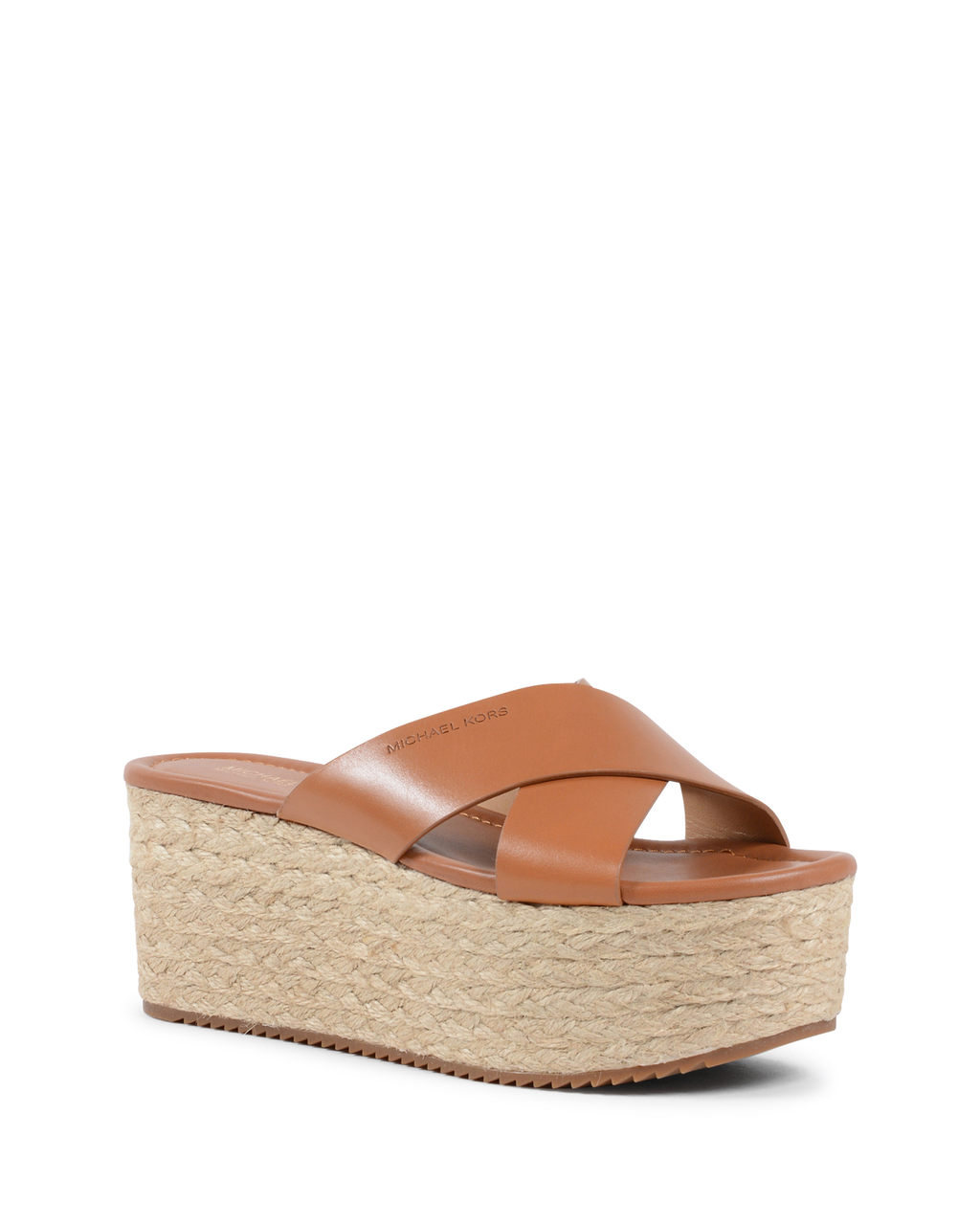 Sandalo con plateau da donna Michael Kors color cuoio VIVIANNA