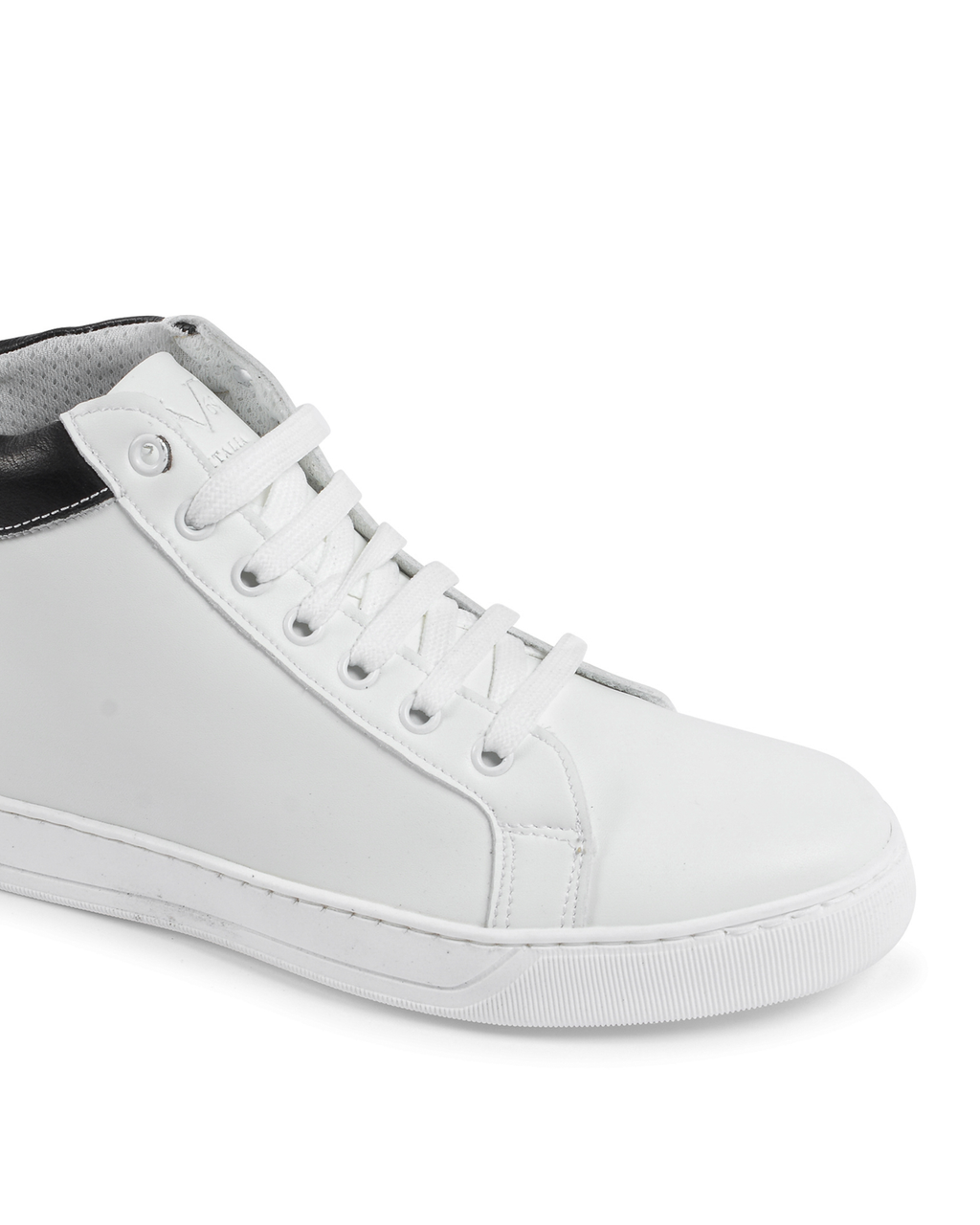 Sneaker Uomo 19V69 Italia Bianco Nero 2130 VITELLO BIANCO NERO