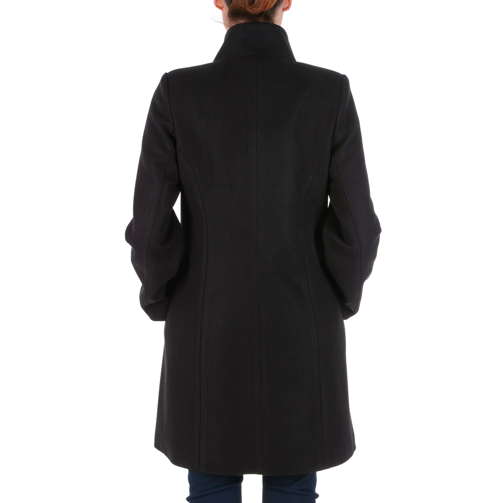 V 1969 Italia Cappotto da donna a maniche lunghe nero CHEYENNE