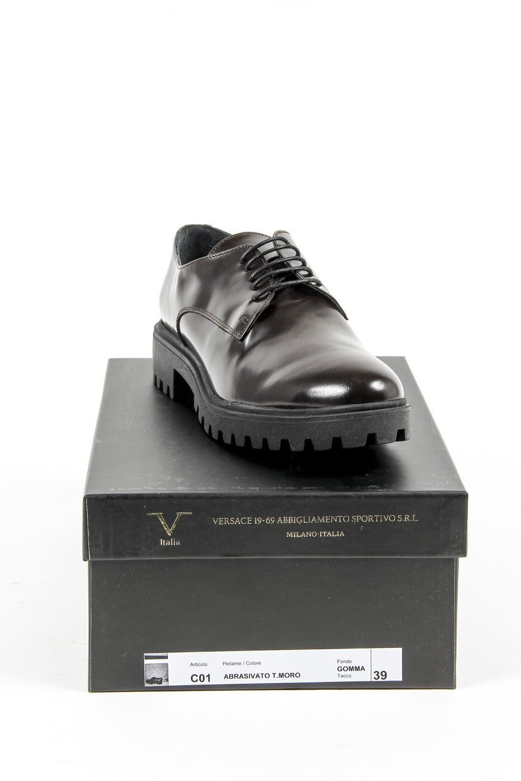 V 1969 Italia Womens Lace Up Shoe C01 ABRASIVATO MORO
