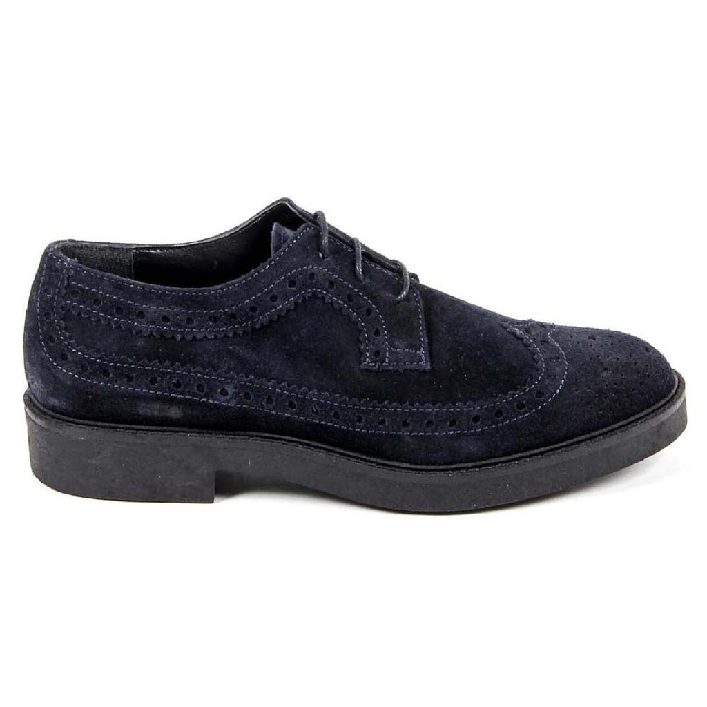 V 1969 Italia Scarpa Brogue da Donna B1670 VELOUR BLUE